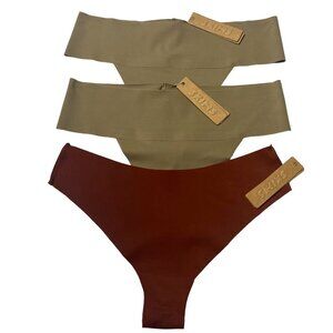 SKIMS Naked Thongs Lot of 3 Desert + Saffron XXS + Conditional Bonus